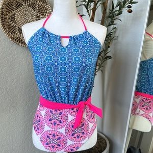 Nicole Miller New York Abstract Paisley Printed One Piece Swimsuit NEW Size M